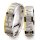Trauringe / Partnerringe Silber mit Gelbgold