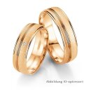 Trauringe Rotgold Brillant
