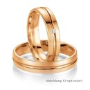 Trauringe Rotgold mit Brillant
