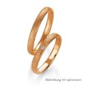 Trauringe Rotgold mit Brillant