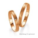 Trauringe Rotgold mit Brillant
