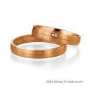 Trauringe Rotgold mit Brillant