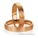 Trauringe Rotgold mit Brillant