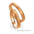 Trauringe Rotgold mit Brillant