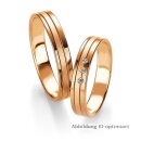 Trauringe Rotgold mit Brillant