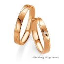 Trauringe Rotgold mit Brillant