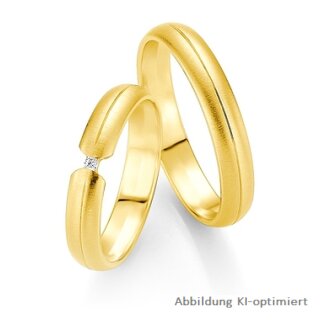 Trauringe Gelbgold mit Brillant