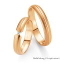 Trauringe Rotgold mit Brillant