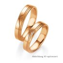 Trauringe Rotgold mit Brillant