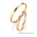 Trauringe Rotgold mit Brillant