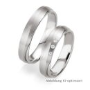 Trauringe / Partnerringe Silber mit Brillant