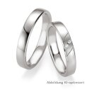 Trauringe / Partnerringe Silber mit Brillant