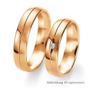 Trauringe Rotgold mit Brillant