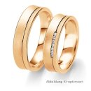 Trauringe Rotgold mit Brillant