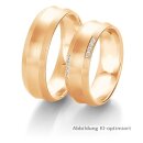 Trauringe Rotgold mit Brillant