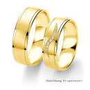 Trauringe Gelbgold mit Brillant