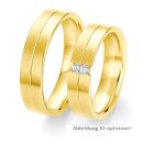 Trauringe Gelbgold mit Brillant