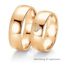 Trauringe Rotgold mit Brillant