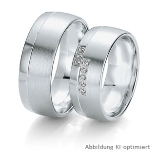 Trauringe Weißgold mit Brillant