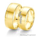 Trauringe Gelbgold mit Brillant