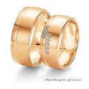 Trauringe Rotgold mit Brillant