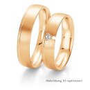 Trauringe Rotgold mit Brillant