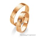 Trauringe Rotgold mit Brillant