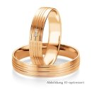 Trauringe Rotgold mit Brillant
