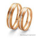 Trauringe Rotgold/Weißgold mit Brillant