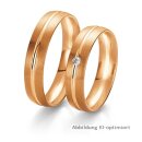 Trauringe Rotgold mit Brillant