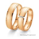 Trauringe Rotgold mit Brillant