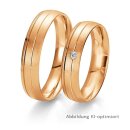 Trauringe Rotgold mit Brillant