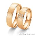 Trauringe Rotgold mit Brillant