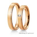 Trauringe Rotgold mit Brillant