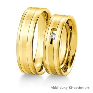 Trauringe Gelbgold mit Brillant