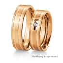 Trauringe Rotgold mit Brillant