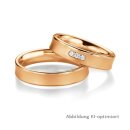 Trauringe Rotgold mit Brillant