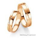 Trauringe Rotgold mit Brillant