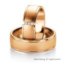 Trauringe Rotgold mit Brillant