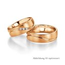 Trauringe Rotgold mit Brillant