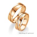 Trauringe Rotgold mit Brillant