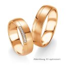 Trauringe Rotgold mit Brillant