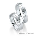 Trauringe Weißgold mit Brillant