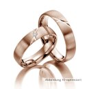 Trauringe Rotgold mit Brillant