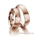Trauringe Rotgold mit Brillant