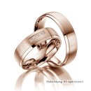 Trauringe Rotgold mit Brillant