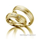 Trauringe Gelbgold mit Brillant