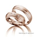 Trauringe Rotgold mit Brillant