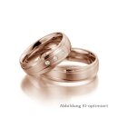 Trauringe Rotgold mit Brillant