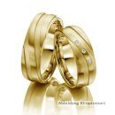 Trauringe Gelbgold mit Brillant